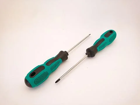 Green screwdriver isolated on white background Stock-Fotos