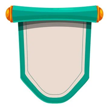 Green scroll banner hanging with empty space for text Stock Illustration