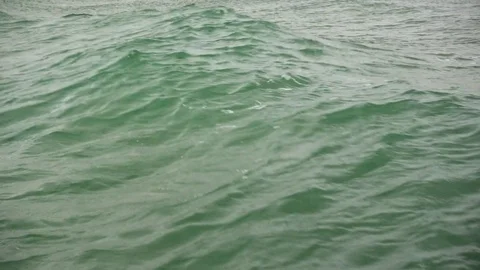 Green sea surface close-up wave Stock Footage 82866917