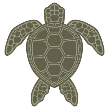 Green Sea Turtle Illustrazione stock