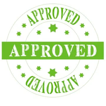 Green seal approved Illustrazione stock