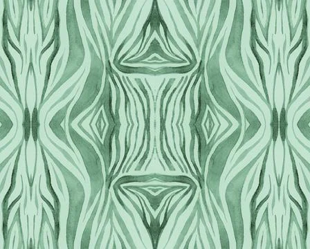 Green Seamless Animal Pattern. Abstract Africa 스톡 일러스트