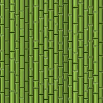 Green Seamless Bamboo Background Pattern on Dark Back. Vector イラスト素材