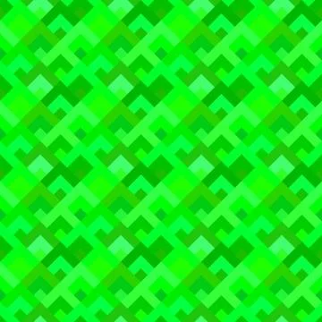 Green seamless diagonal shape tile mosaic pattern background Ilustração Stock