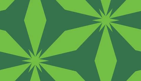 Green Seamless Floral Shape Stock Illustration
