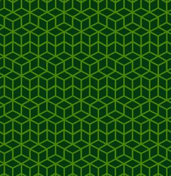 Green Seamless Japanese pattern representing the turtle shell Stock Illustration