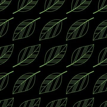 Green seamless leaves Stock Illustration