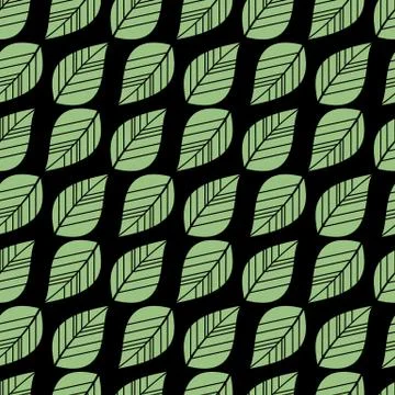 Green seamless leaves Stock Illustration