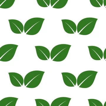 Green seamless leaves Stock Illustration