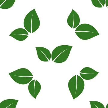 Green seamless leaves Stock Illustration