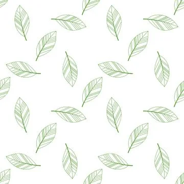 Green seamless leaves Stock Illustration