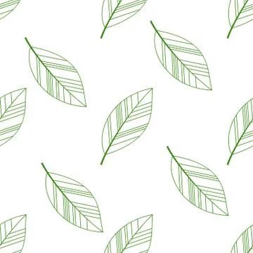 Green seamless leaves Stock Illustration