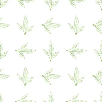 Green seamless leaves Stock Illustration
