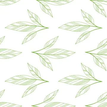 Green seamless leaves Stock Illustration