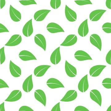 Green seamless leaves Stock Illustration