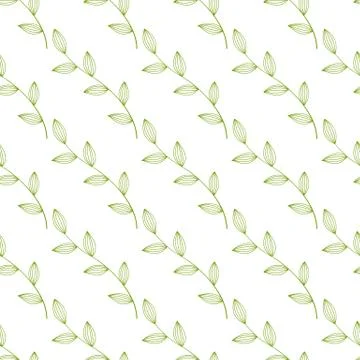 Green seamless leaves Stock Illustration