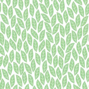 Green seamless leaves pattern. Wrapping paper. Template for design. Stock Illustration
