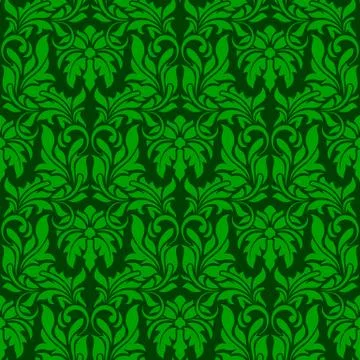 Green seamless ornament pattern Stock Illustration