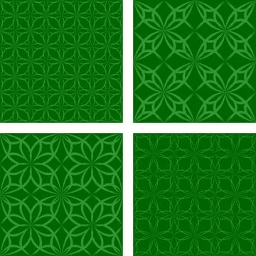 Green seamless pattern background set イラスト素材