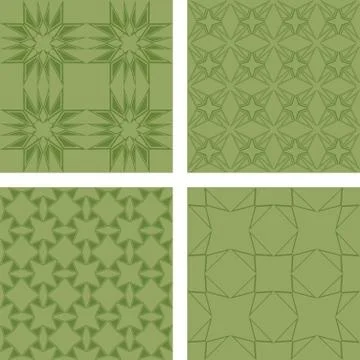 Green seamless pattern background set 스톡 일러스트