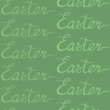 Green seamless pattern with Easter words 스톡 일러스트