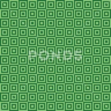 Green seamless pattern with squares Stock Illustration