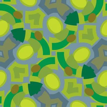 Green Seamless Shapes Stock Illustration