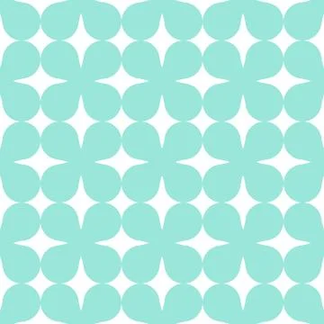 Green seamless simple clover pattern Stock Illustration