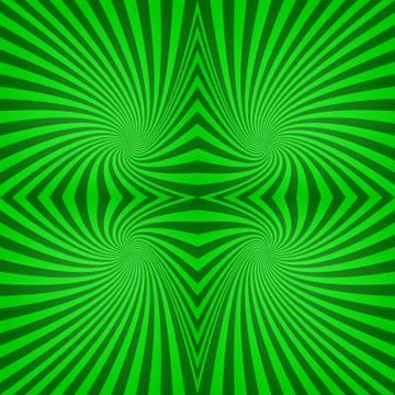 Green seamless swirling rays pattern background Stock Illustration