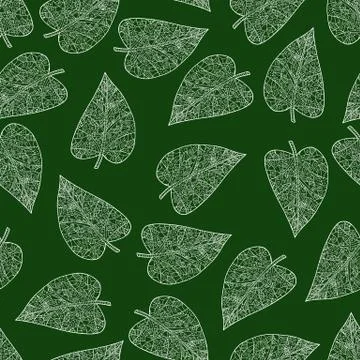 Green seamless tangle pattern. Stock Illustration