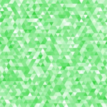 Green seamless triangle mosaic background Stock Illustration