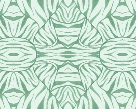 Green Seamless Zebra Pattern. Abstract African Illustrazione stock