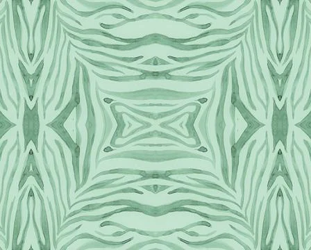 Green Seamless Zebra Pattern. Abstract Africa Stock-Illustration