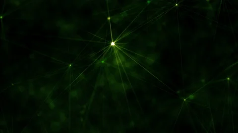 Green seamlessly looping wireframe 3D animation on gradient background. Vídeo Stock 132022174