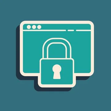 Green Secure your site with HTTPS, SSL icon isolated on green background 스톡 일러스트