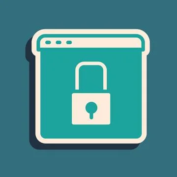 Green Secure your site with HTTPS, SSL icon isolated on green background 스톡 일러스트