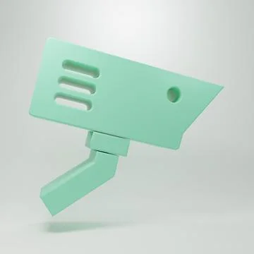 Green Security camera icon isolated on grey background. Minimalism concept... 스톡 일러스트