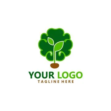 Green seed brain logo design vector 스톡 일러스트