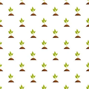 Green seedling plant growing pattern symbolizing growth Stock Illustration