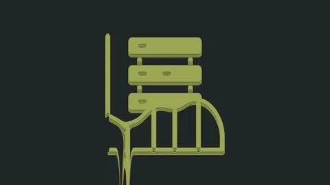 Green Server, Data, Web Hosting icon isolated on black background. 4K Video Stock Footage 235518709