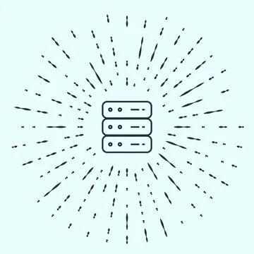 Green Server, Data, Web Hosting icon isolated on green background. Long shadow Stock Illustration