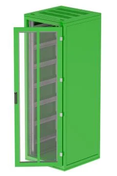 Green Server rack Stock Illustration