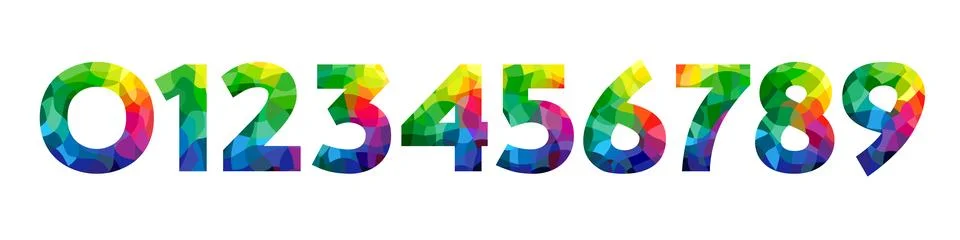 Green set numbers Stock Illustration