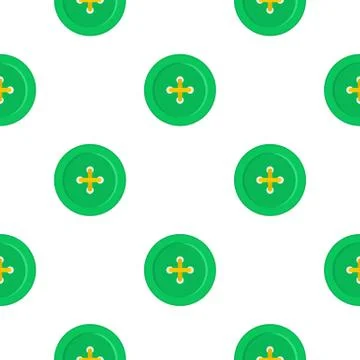 Green sewing button pattern flat 스톡 일러스트