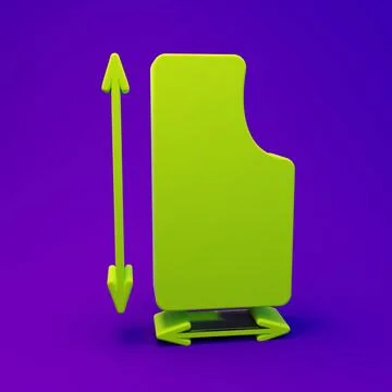 Green Sewing pattern icon isolated on purple-blue background. Markings for .. イラスト素材