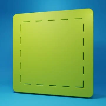 Green Sewing Pattern icon isolated on blue background. Markings for sewing... イラスト素材