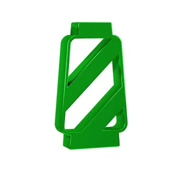 Green Sewing thread on spool icon isolated on transparent background. Yarn .. Stock Illustration