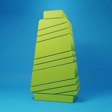 Green Sewing thread on spool icon isolated on blue background. Yarn spool. .. Stock Illustration