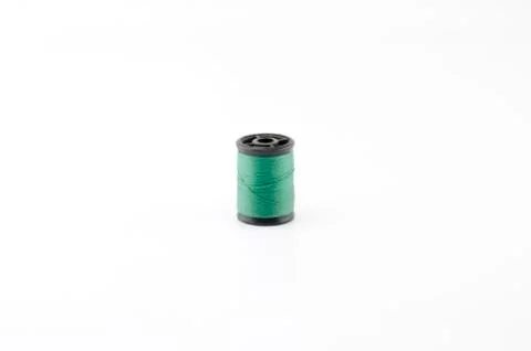 Green sewing on white background Stock Photos