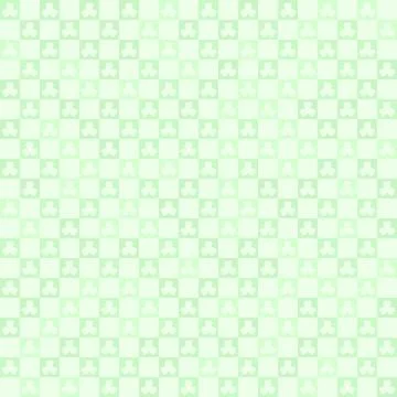 Green shamrock checkered pattern. Seamless vector clover background Stock Illustration